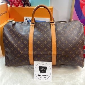 Louis Vuitton Keepall 50 luggage bag travel bag
